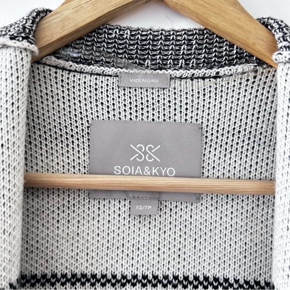 🆕 Soia & Kyo Benela Coatigan Open Front Mid-Thigh Length Cardigan With Lapels - Picture 4 of 9